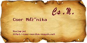 Cser Mónika névjegykártya