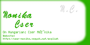 monika cser business card